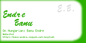 endre banu business card